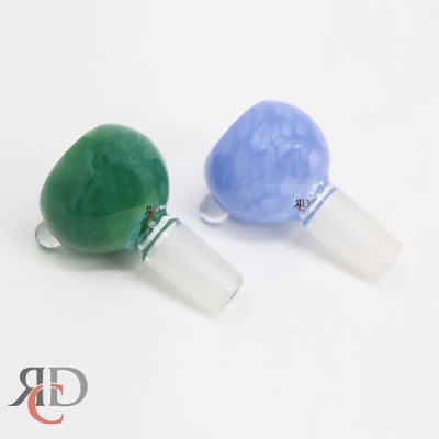 GLASS BOWL MILKY TUBE HONEYCOMB ART BMD118-14MM 1CT